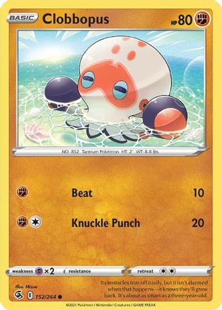 Clobbopus 152/264  SWSH08 Fusion Strike - Common