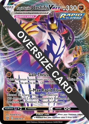 Rapid Strike Urshifu VMAX 088/163  - Holofoil Jumbo Cards - Promo