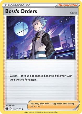 Boss's Orders 132/172  - Reverse Holofoil SWSH09 Brilliant Stars - Holo Rare