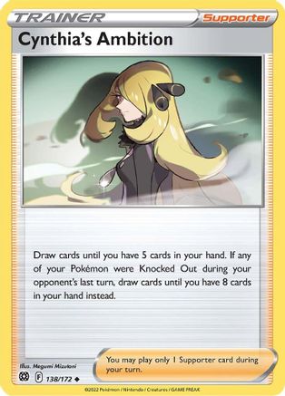 Cynthia's Ambition 138/172  - Reverse Holofoil SWSH09 Brilliant Stars - Uncommon