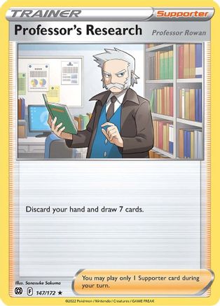 Professor's Research 147/172  - Holofoil SWSH09 Brilliant Stars - Holo Rare