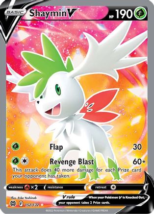 Shaymin V (Full Art) 152/172  - Holofoil SWSH09 Brilliant Stars - Ultra Rare