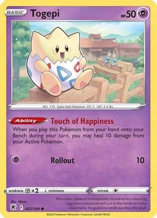 Togepi 055/189  SWSH10 Astral Radiance - Common