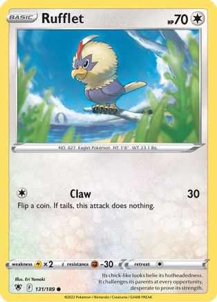 Rufflet 131/189  SWSH10 Astral Radiance - Common