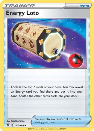 Energy Loto 140/189  SWSH10 Astral Radiance - Uncommon