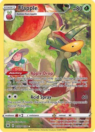 Flapple TG02/TG30  - Holofoil SWSH10 Astral Radiance Trainer Gallery - Ultra Rare