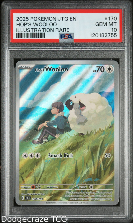 2025 Pokemon Hop's Wooloo Illustration Rare 170/159 PSA 10