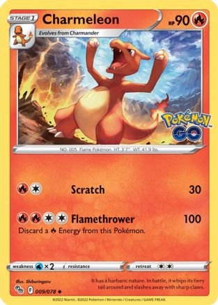 Charmeleon 009/078  Pokemon GO - Uncommon