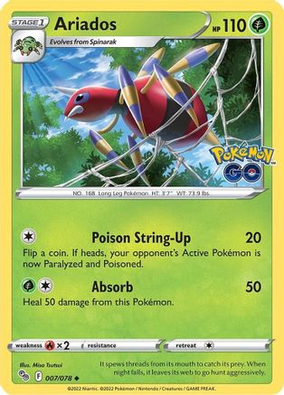 Ariados 007/078  Pokemon GO - Uncommon