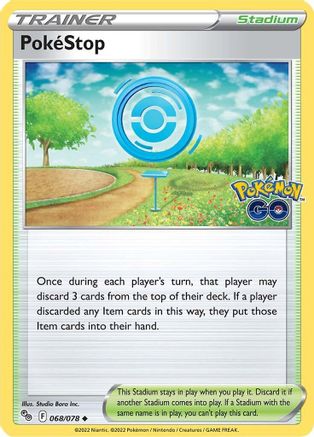 PokeStop 068/078  - Reverse Holofoil Pokemon GO - Uncommon