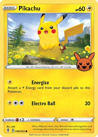 Pikachu 049/203  Trick or Trade BOOster Bundle - Promo