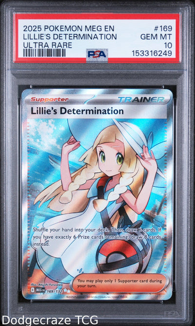 2025 Pokemon Mega Evolution Lillie's Determination Ultra Rare 169/132 PSA 10