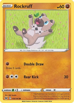 Rockruff 109/196  SWSH11 Lost Origin - Common