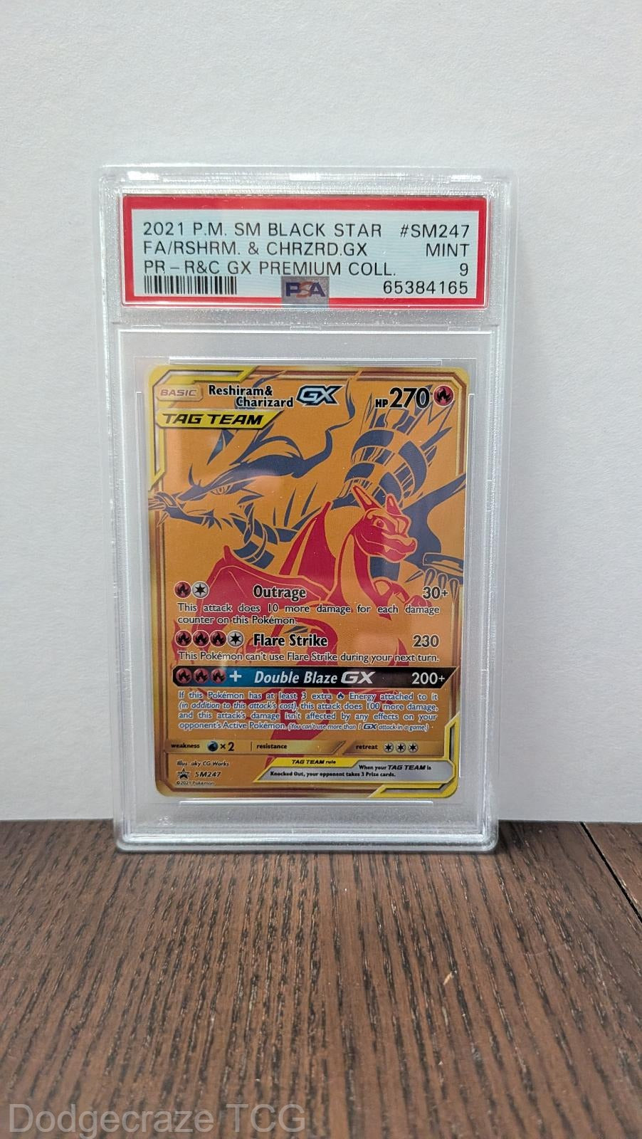 2021 Pokemon Reshiram & Charizard Gx Premium Collection SM247 PSA 9