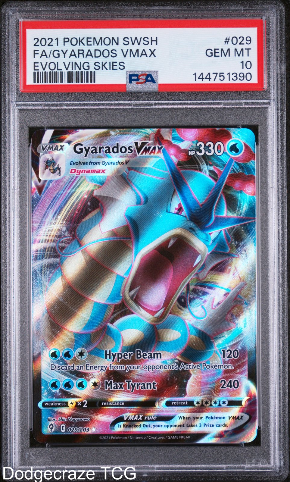 Gyarados Vmax 029/203 Evolving Skies Pokemon PSA 10