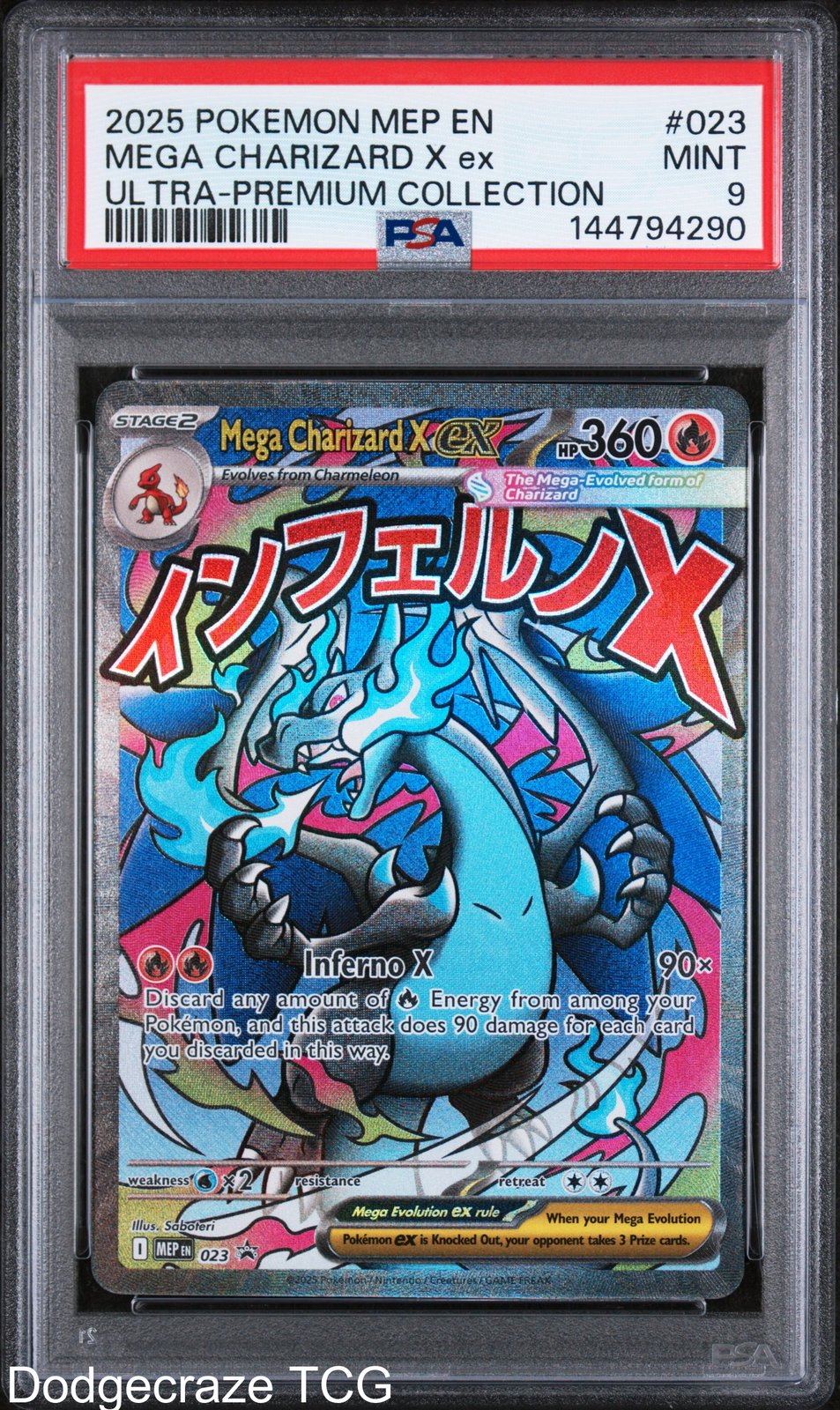 2025 Pokemon Mega Charizard X EX Ultra-premium Collection 023 PSA 9