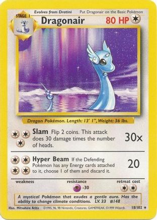 Dragonair 018/102  Base Set - Rare