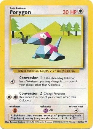 Porygon 039/102  Base Set - Uncommon