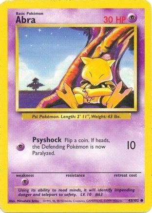 Abra 043/102  Base Set - Common