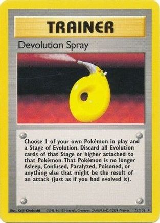 Devolution Spray 072/102  Base Set - Rare