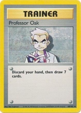 Professor Oak 088/102  Base Set - Uncommon