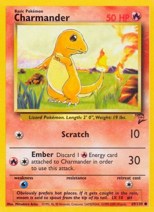 Charmander 069/130  Base Set 2 - Common