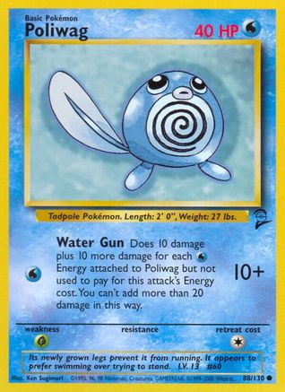 Poliwag 088/130  Base Set 2 - Common