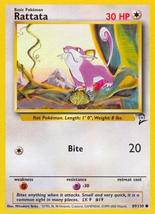 Rattata 089/130  Base Set 2 - Common