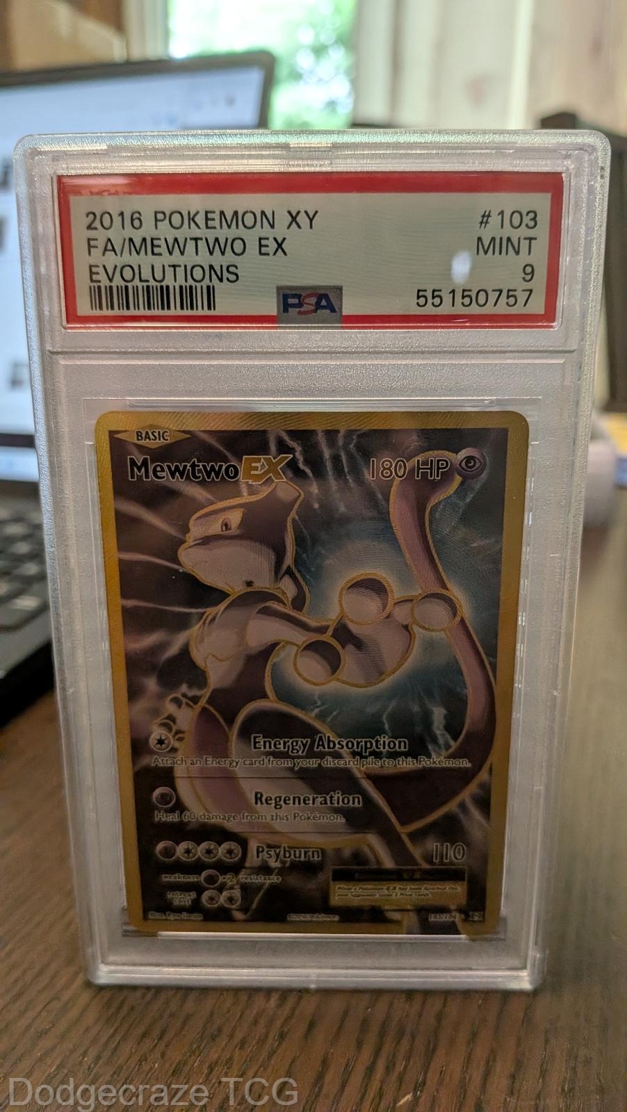 2016 Pokemon Evolutions Mewtwo EX 103/108 PSA 9