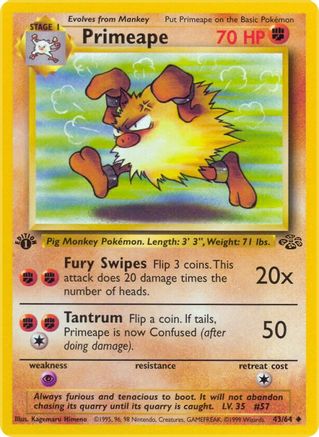 Primeape 043/64  - Unlimited Jungle - Uncommon