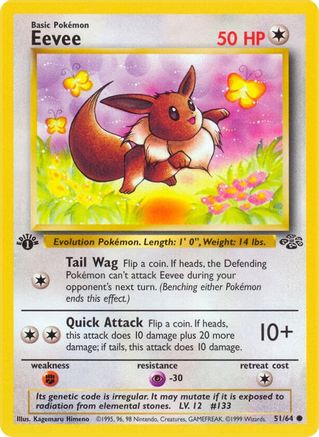 Eevee 051/64  - 1st Edition Jungle - Common