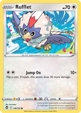 Rufflet 148/195  SWSH12 Silver Tempest - Common