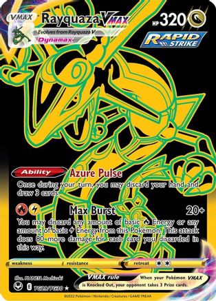 Rayquaza VMAX (Secret) TG29/TG30  - Holofoil SWSH12 Silver Tempest Trainer Gallery - Secret Rare