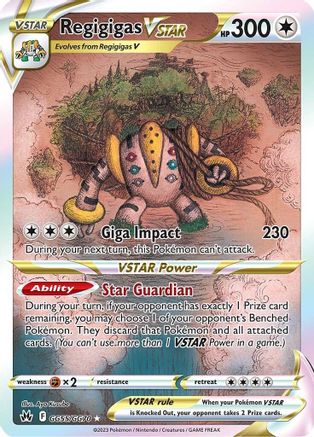 Regigigas VSTAR GG55/GG70  - Holofoil Crown Zenith Galarian Gallery - Ultra Rare