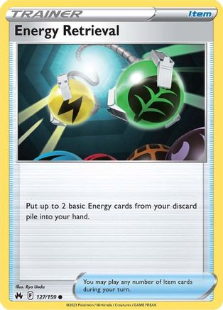 Energy Retrieval 127/159  - Reverse Holofoil Crown Zenith - Common