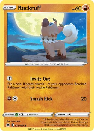 Rockruff 073/159  Crown Zenith - Common