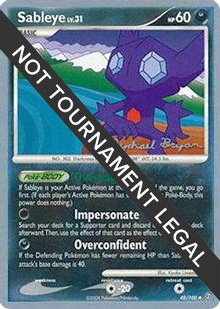 Sableye - 2010 (Mychael Bryan) 048  World Championship Decks - Uncommon