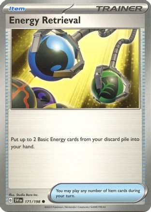 Energy Retrieval 171/198  - Reverse Holofoil SV01 Scarlet & Violet Base Set - Common