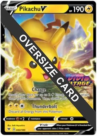 Pikachu V 043/185  - Holofoil Jumbo Cards - Promo