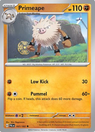 Primeape 107/193  SV02 Paldea Evolved - Uncommon