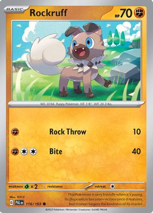 Rockruff 116/193  SV02 Paldea Evolved - Common