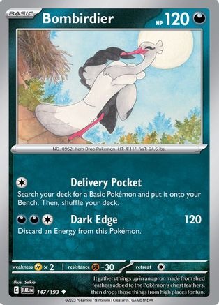 Bombirdier 147/193  - Reverse Holofoil SV02 Paldea Evolved - Uncommon