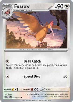 Fearow 022/165  SV Scarlet & Violet 151 - Uncommon