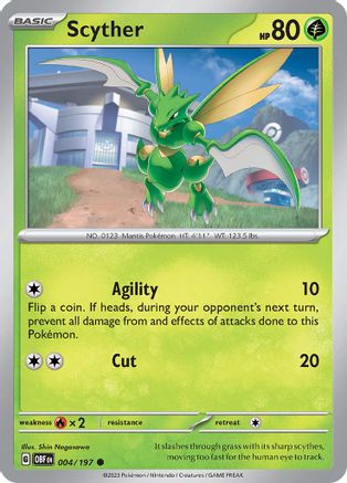 Scyther 004/197  SV03 Obsidian Flames - Common