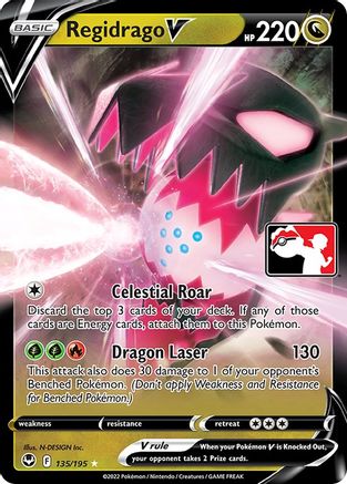 Regidrago V 135/195  - Holofoil Prize Pack Series Cards - Ultra Rare
