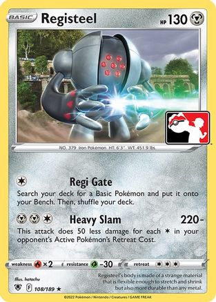 Registeel 108/189  Prize Pack Series Cards - Rare