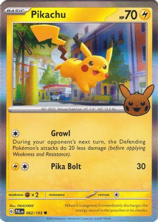 Pikachu 062/193  - Holofoil Trick or Trade BOOster Bundle 2023 - Common