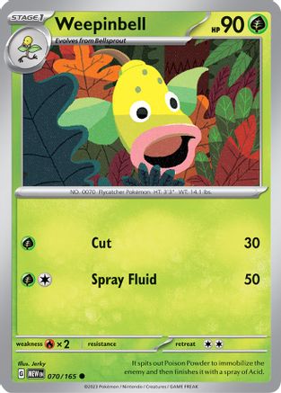 Weepinbell 070/165  SV Scarlet & Violet 151 - Common