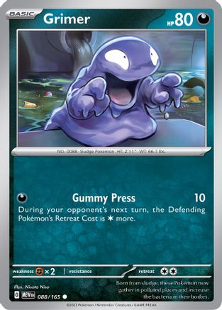 Grimer 088/165  SV Scarlet & Violet 151 - Common