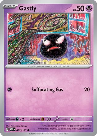 Gastly 092/165  - Reverse Holofoil SV Scarlet & Violet 151 - Common